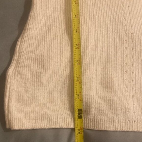 Anthropologie Knitted & Knotted Cream Sweater Sleeveless Boho Size S - Picture 6 of 11